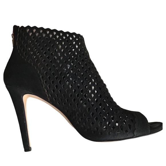 Ivanka Trump Didia Cutout Suede Bootie Black - Size 11 M - Picture 3 of 13